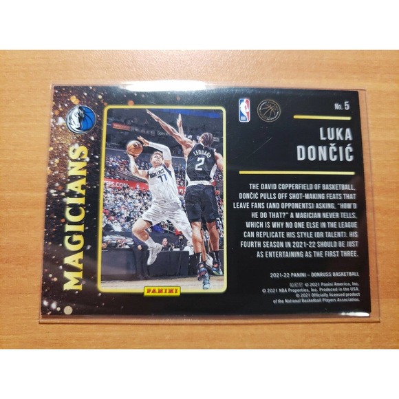 2021-22 Donruss #5 Luka Doncic - Magicians - Mavericks - Panini - Fresh Pack - Picture 2 of 2